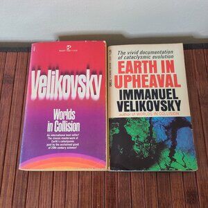 Worlds in Collision  & Earth in Upheaval by Immanuel Velikovsky,- PB